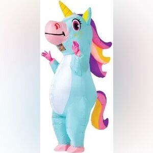 Colorful Inflatable Unicorn and T. rex dinosaur Halloween Costume